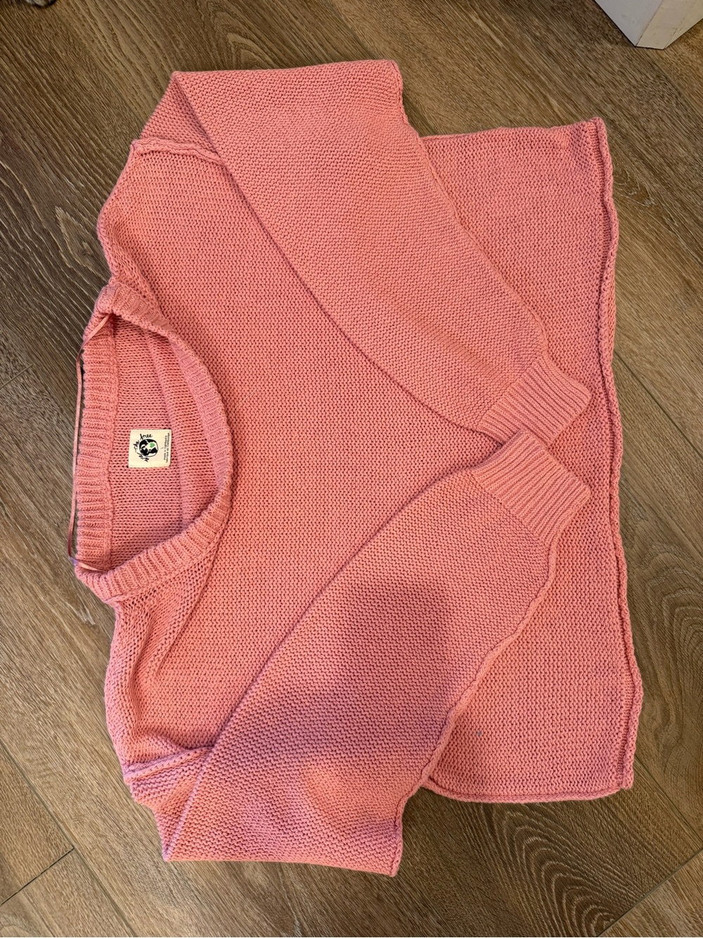 We The Free Rose Pink Crewneck Knit Sweater